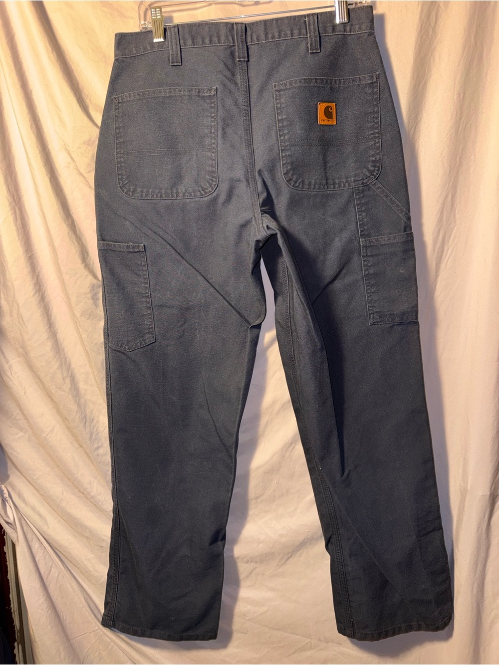 Carhartt Carpenter Work Pants Mens 31x30 Navy Blue Utility Workwear Cintas